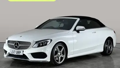 Used Mercedes C220 AMG line 170 HP (125 kW) 2017 White Cabriolet