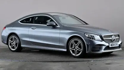 Used Mercedes C220 AMG line 194 HP (142 kW) 2019 Grey Coupe