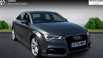 Used Audi A3 S-Line 110 HP (80 kW) 2015 Grey Sedan
