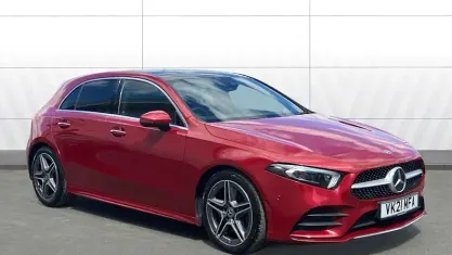 Used Mercedes A250 AMG Line Premium Plus 224 HP (164 kW) 2021 Red Hatchback