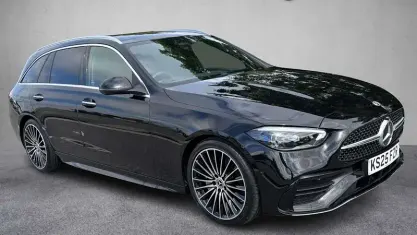 Used Mercedes C300 AMG line 258 HP (189 kW) 2025 Black Estate