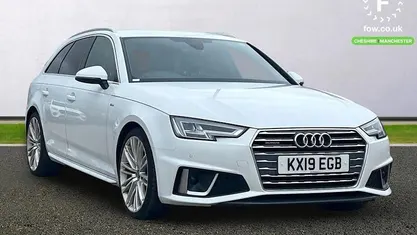 Used Audi A4 S-Line 190 HP (139 kW) 2019 White Estate
