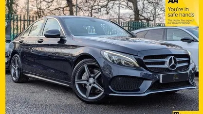 Blue Used 2016 Mercedes C220 AMG line Sedan | £10,378 (Fair price)
