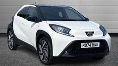 Pure white with black Used 2025 Toyota Aygo Hatchback | £15,050 (Fair price)