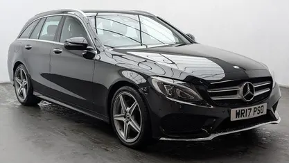 Used Mercedes C220 AMG line 170 HP (125 kW) 2017 Black Estate