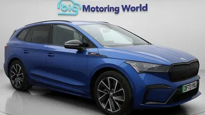 Used Skoda Enyaq iV SportlinePlus 150 kW (204 HP) 2023 Blue SUV