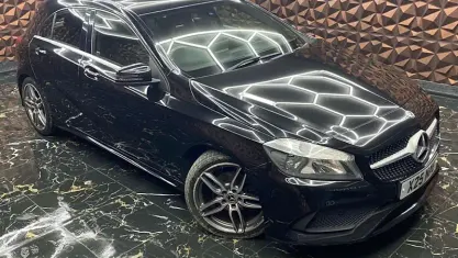 Used Mercedes A200 AMG line 136 HP (100 kW) 2017 Black Hatchback