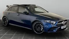Blue Used 2021 Mercedes A35 AMG Premium Plus Hatchback | £25,295 (Fair price)