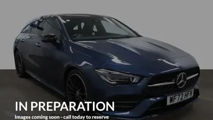 Used Mercedes CLA180 AMG line 136 HP (100 kW) 2022 Blue Coupe
