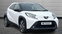 Pure white with black Used 2023 Toyota Aygo Hatchback | £13,595 (Fair price)