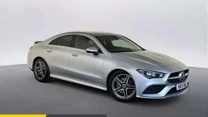Used Mercedes CLA220 AMG line 190 HP (139 kW) 2021 Silver Coupe