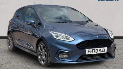 Käytetty Ford Fiesta ST-Line 125 HP (91 kW) 2021 Sininen Viistoperä