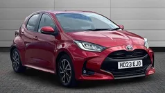Red Used 2023 Toyota Yaris Hybrid Design Hatchback | £18,295 (Fair price)