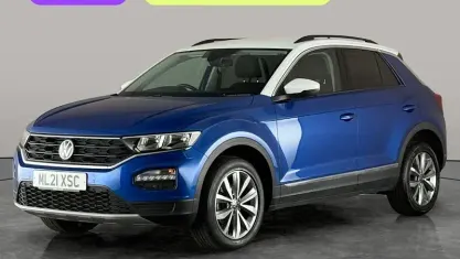 Used VW T-Roc Design 110 HP (80 kW) 2021 Blue SUV