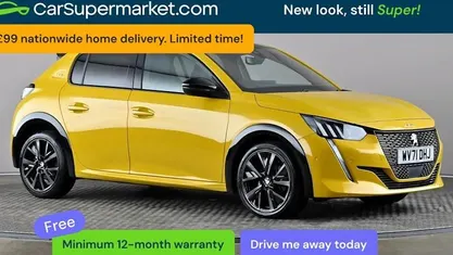 Used Peugeot 208 Premium 131 HP (96 kW) 2021 Yellow Hatchback