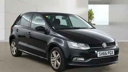Used VW Polo Match 90 HP (66 kW) 2016 Black Hatchback