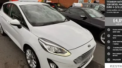 Used Ford Fiesta Titanium 120 HP (88 kW) 2018 White Hatchback