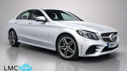 Used Mercedes C200 AMG line 184 HP (135 kW) 2019 Silver Sedan