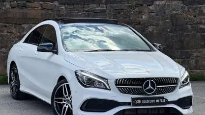 Used Mercedes CLA220 AMG line 177 HP (130 kW) 2018 White Coupe
