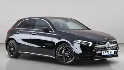 Used Mercedes A250 AMG Line Premium 218 HP (160 kW) 2020 Black Hatchback