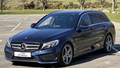Used Mercedes C220 AMG line 170 HP (125 kW) 2017 Blue Estate