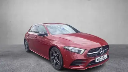 Used Mercedes A180 AMG line 136 HP (100 kW) 2022 Red Hatchback