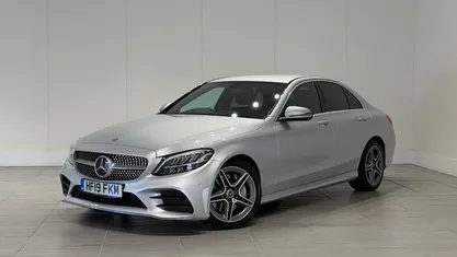 Used Mercedes C300 AMG line 258 HP (189 kW) 2019 Silver Sedan