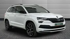 Moon white metallic Used 2021 Skoda Karoq SportLine SUV | £23,350 (Fair price)