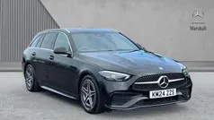 Black Used 2024 Mercedes C220 AMG line Estate | £33,557 (Fair price)