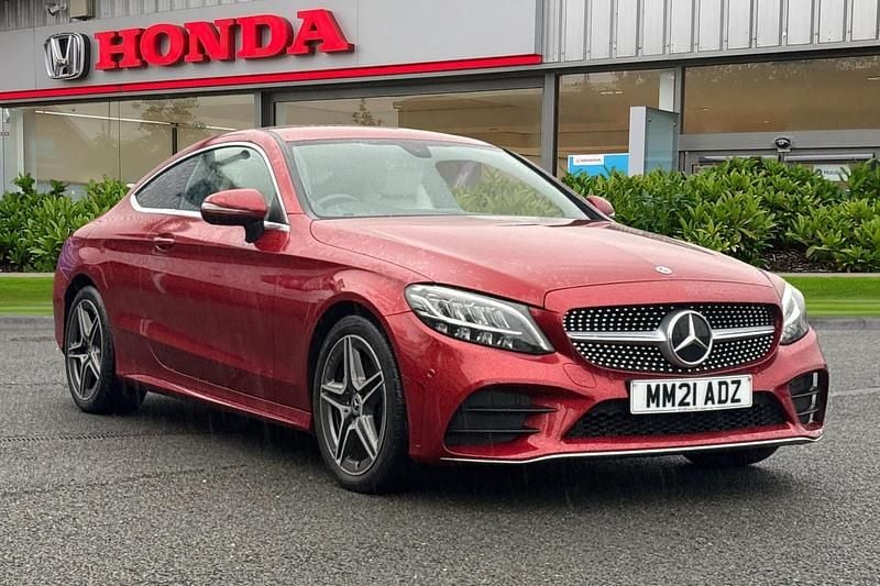 Red Used 2021 Mercedes C220 AMG line Coupe | £25,349 (Fair price) - Image 1/4