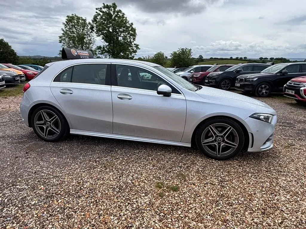 Used Mercedes A180 AMG line 136 HP (100 kW) 2019 Silver Hatchback