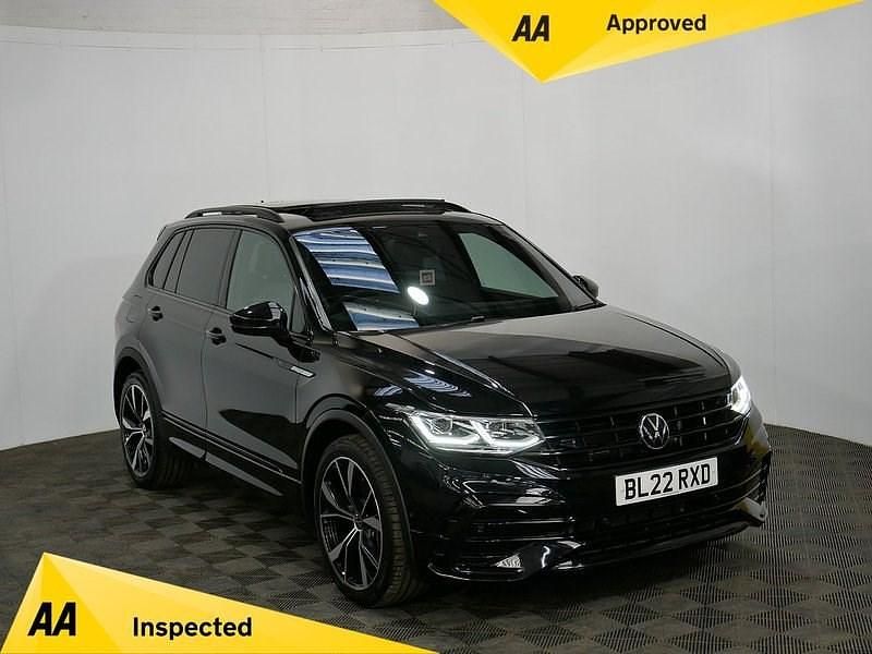 Black Used 2022 VW Tiguan R-line SUV | £28,569 (Fair price) - Image 1/3