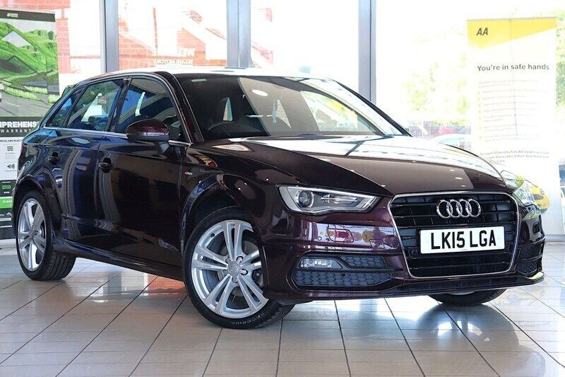 Red Used 2015 Audi A3 Sportback S-Line Hatchback | £16,430 (A bit pricey) - Image 1/4