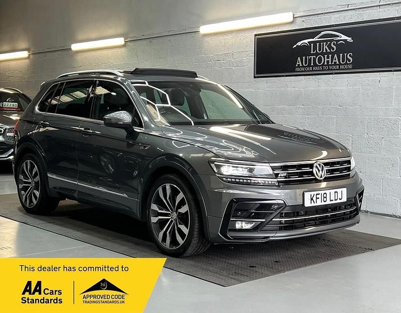 Grey Used 2018 VW Tiguan R-line SUV | £17,295 (Good price) - Image 1/4