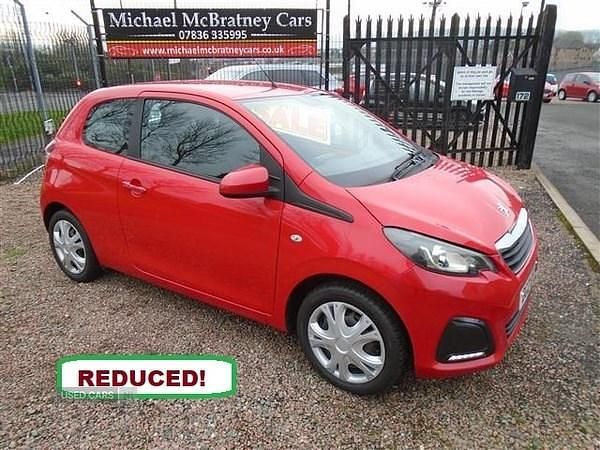 Red Used 2016 Peugeot 108 Active Hatchback | £3,990 (Fair price) - Image 1/4