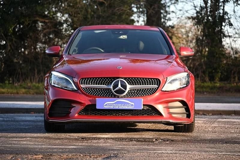 Used Mercedes C300 AMG line 245 HP (180 kW) 2020 Red Sedan