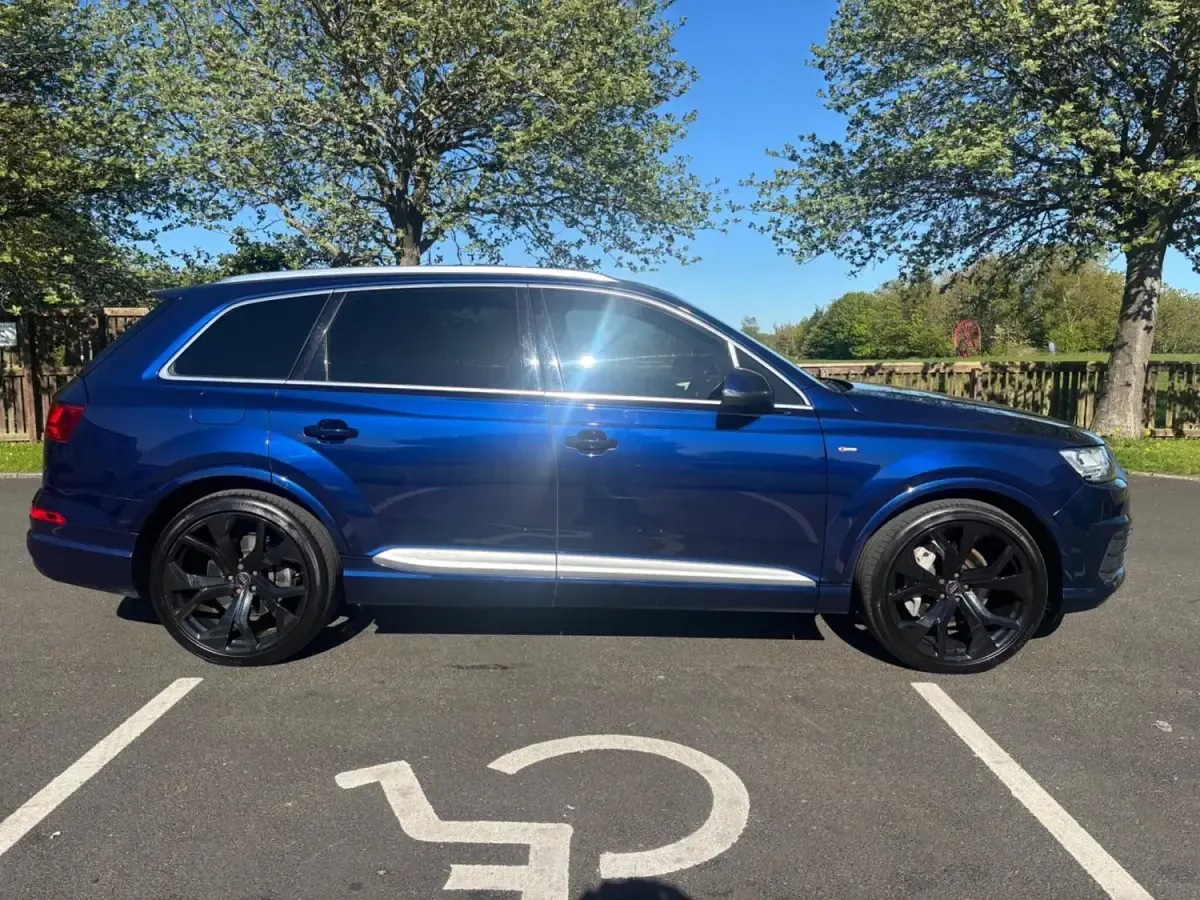Begagnad Audi Q7 S-Line 231 HK (169 kW) 2019 Blå SUV