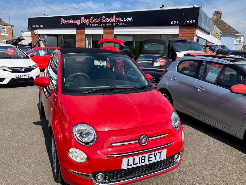 Red Used 2018 Fiat 500C Lounge Cabriolet | £9,695 (Fair price) - Image 1/4