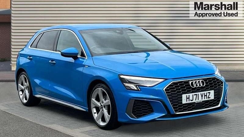 Blue Used 2021 Audi A3 S-Line Hatchback | £21,819 (Fair price) - Image 1/4