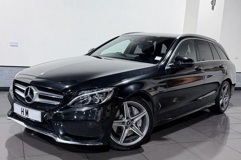 Used Mercedes C250 AMG line 204 HP (150 kW) 2017 Black Estate