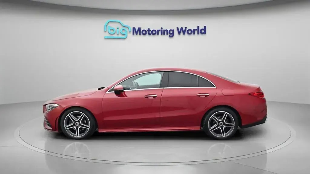 Used Mercedes CLA180 AMG line 136 HP (100 kW) 2021 Red Coupe