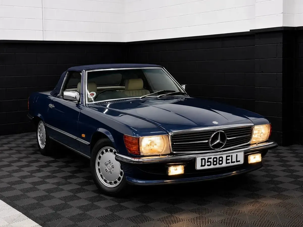 Used Mercedes SL500 1987 Blue Cabriolet