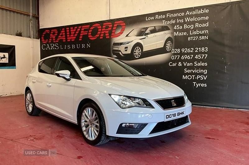 Used Seat Leon SE Dynamic 110 HP (80 kW) 2018 White Hatchback