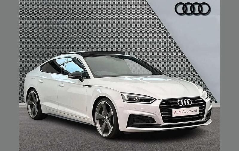 Used Audi A5 Sportback Black Edition 245 HP (180 kW) 2020 White Hatchback