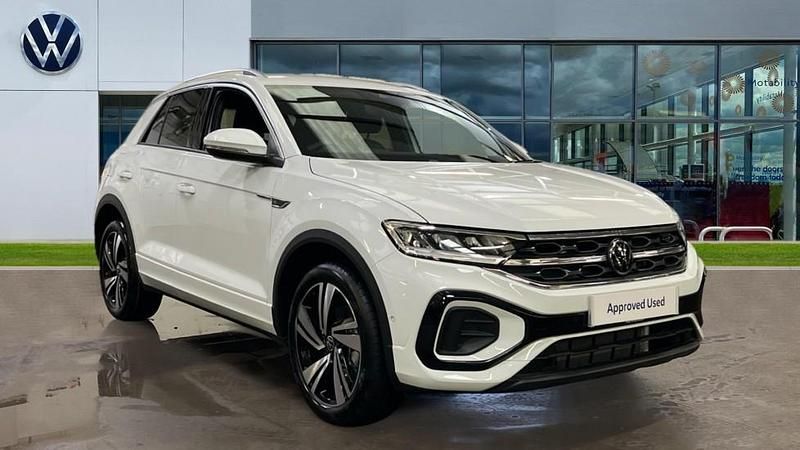 Pure white Used 2025 VW T-Roc R-line SUV | £26,499 (Fair price) - Image 1/4