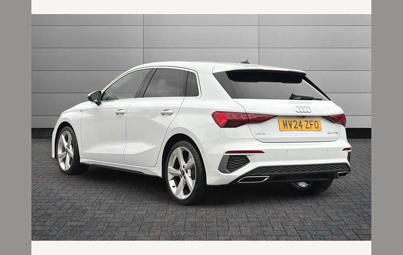 Used Audi A3 S-Line 110 HP (80 kW) 2024 Glacier white Hatchback