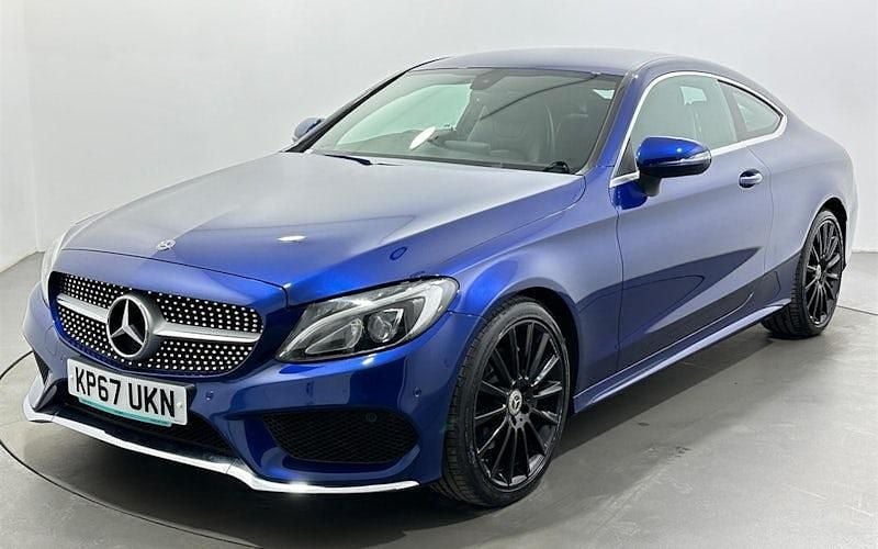 Used Mercedes C200 AMG line 184 HP (135 kW) 2017 Blue Coupe