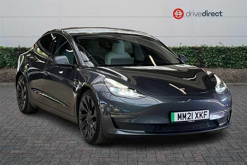 Premium stealth grey Used 2021 Tesla Model 3 Performance Sedan | £20,600 (Fair price) - Image 1/4