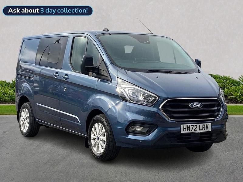 Blue Used 2022 Ford Transit Custom Limited Van | £25,700 (Fair price) - Image 1/4