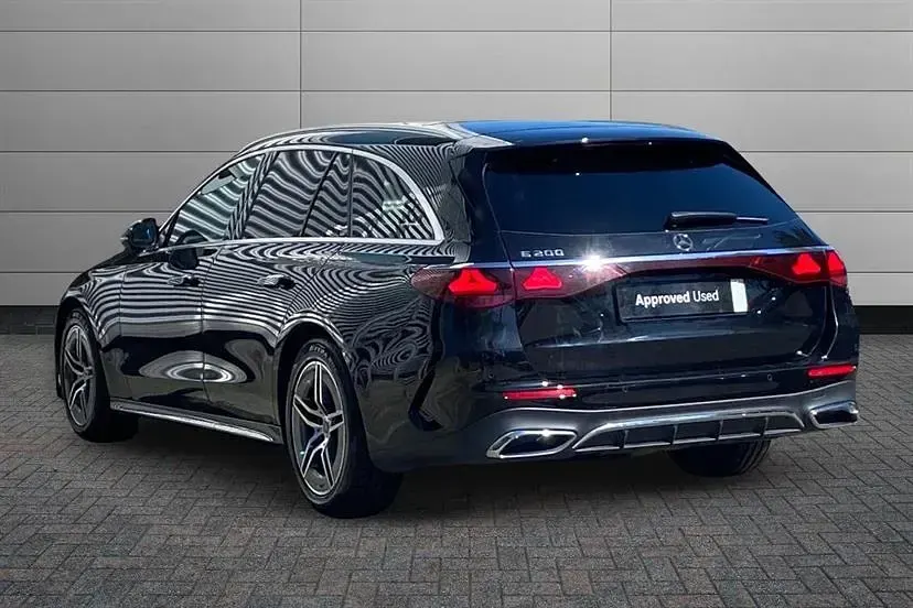 Used Mercedes E200 AMG line 204 HP (150 kW) 2025 Black Estate